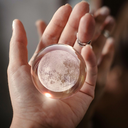 Esfera de Cristal Decorativa 3D