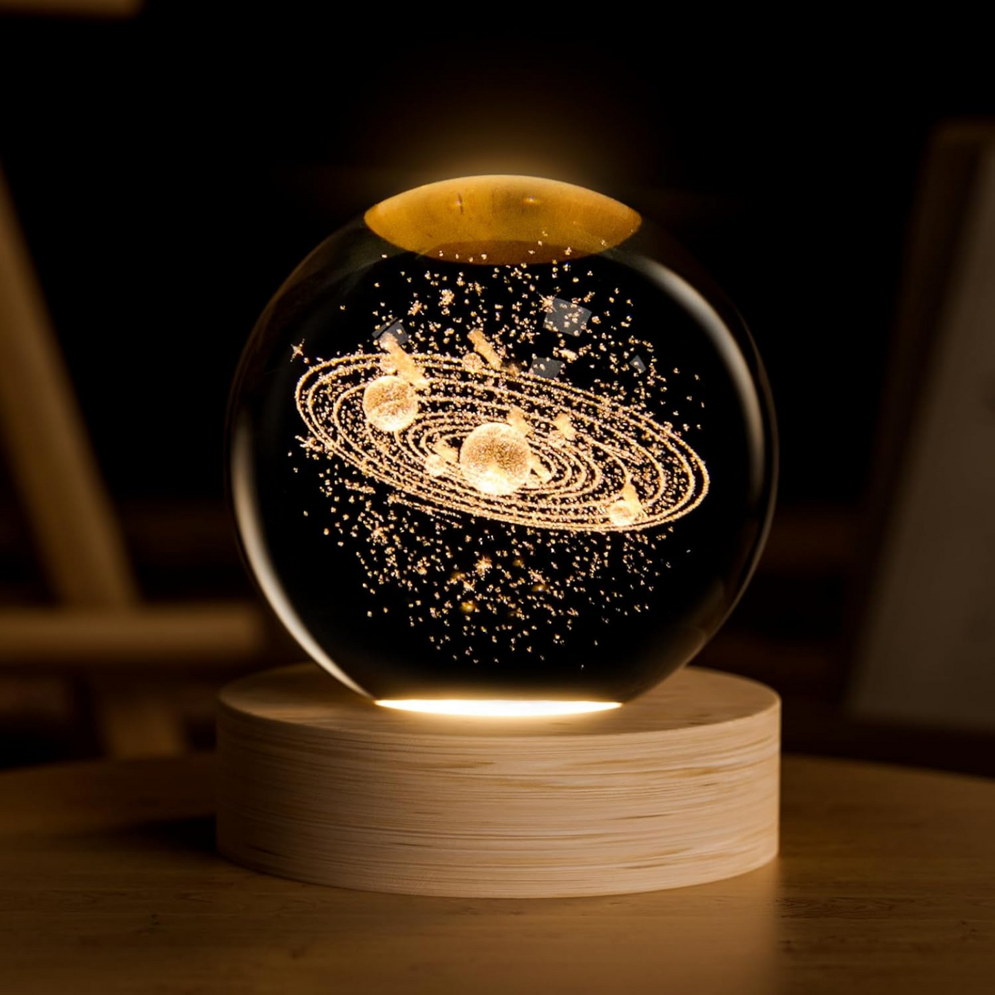 Esfera de Cristal Decorativa 3D