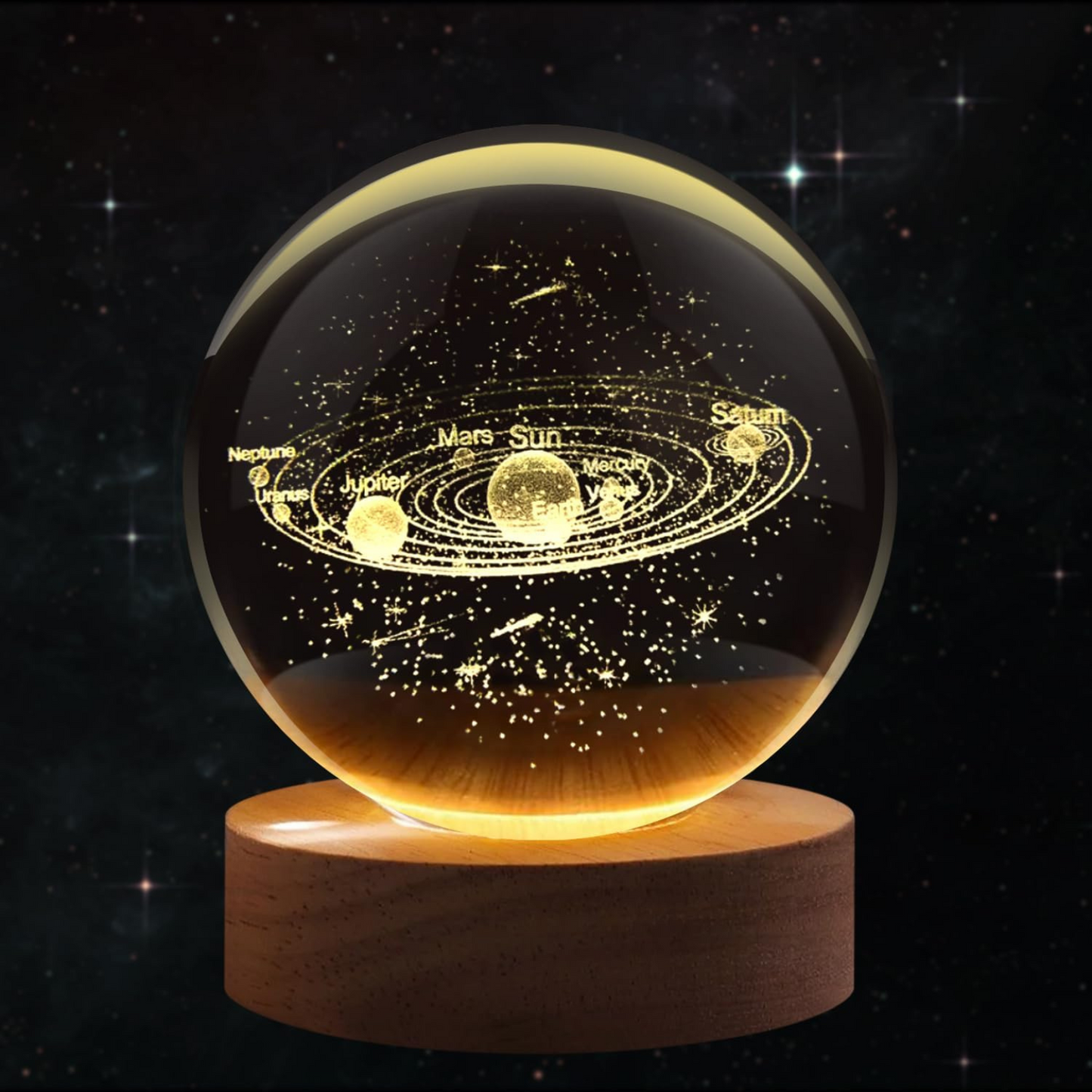 Esfera de Cristal Decorativa 3D